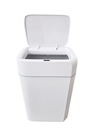 Sensörlü Otomatik Plastik Çöp Kovası 18 Litre + Deterjan Hazneli Silikon Klozet Fırçası