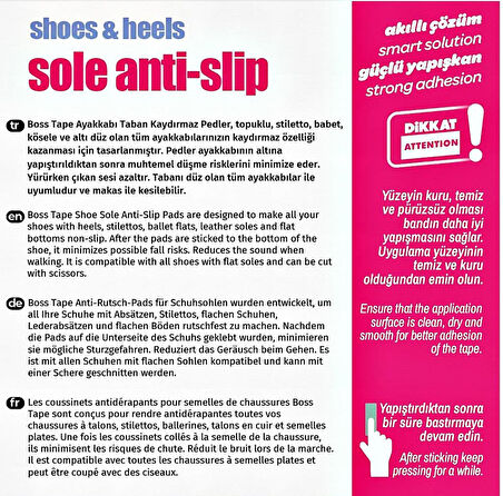 Ayakkabı Taban Kaydırmaz Bant Kaymayı Önler Suya Dayanıklıdır Şeffaf 4 Ad