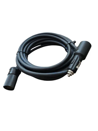 Araç Çakmaklık Uzatma Kablosu 12-24 Volt On/Of Anahtarlı 16 Amper Yüksek Güç Çeken Cihazlara Özel 2 X1,5mm TTR Bakır 10 Mt-Siyah
