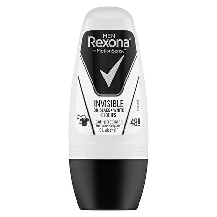 Rexona Invisible Black+White Erkek Roll-On Deodorant 50 ML