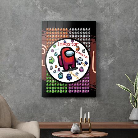 Decovetro Cam Tablo Gamer Renkli Among Us