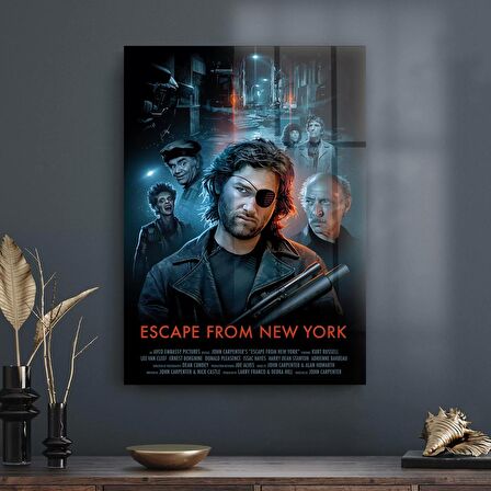 Decovetro Cam Tablo Escape From New York Film Afişi