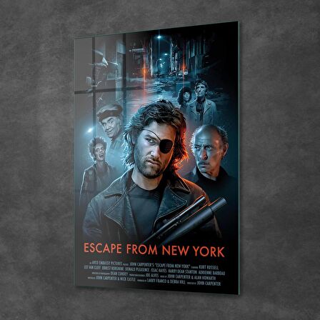 Decovetro Cam Tablo Escape From New York Film Afişi