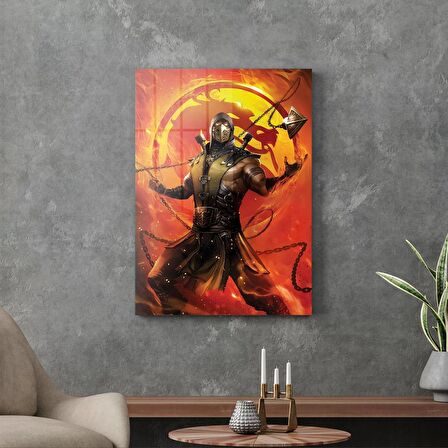 Decovetro Cam Tablo Mortal Kombat Scorpion Poster
