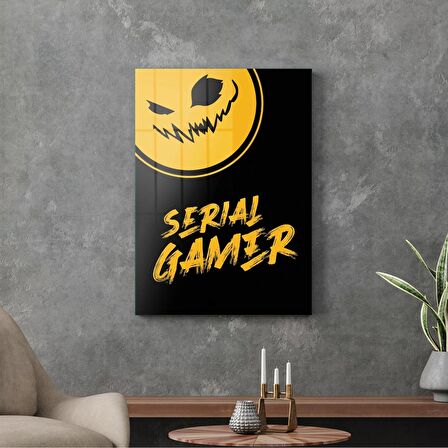 Decovetro Cam Tablo Turuncu Serial Gamer Yazılı