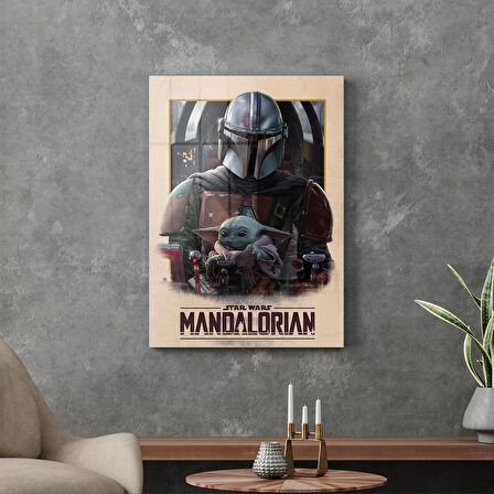 Decovetro Cam Tablo Renkli Mandalorian