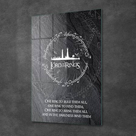 Decovetro Cam Tablo Yüzüklerin Efendisi One Ring Rule Them All