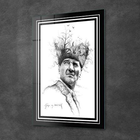 Decovetro Cam Tablo Gazi Mustafa Kemal