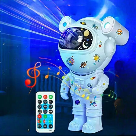 CELİK AVM® Stickerlı ,Kumandalı ASTRONOT Model Gece Lambası