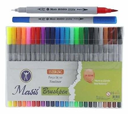 Masis Brushpen Çift Taraflı Keçeli Kalem 24 Lü