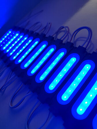 Cob Ledli Su Geçirmez Mercekli Mavi Neon Parmak Led 5 Adet