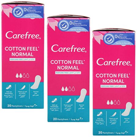 Carefree Cotton Feel 3x20'li Günlük Ped