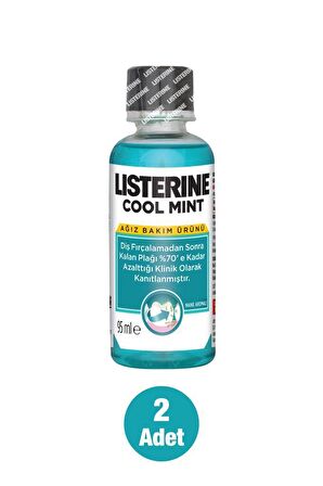 Listerine Cool Mint Ağız Bakım Suyu 95 ml x2
