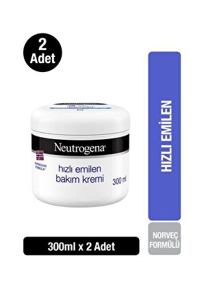 Neutrogena Norveç Formüllü Hızlı Emilen Bakım Kremi 300 MlX 2 Adet