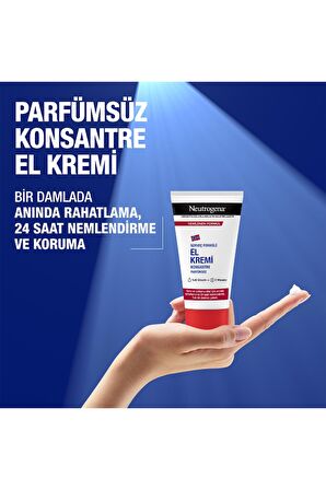 Neutrogena Konsantre Formül Nemlendirici Parfümsüz El Kremi 75 Ml 24 Adet