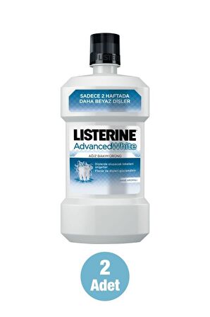 Listerine Advanced White Hafif Tat Alkolsüz Ağız Bakım Suyu 500 Ml x2