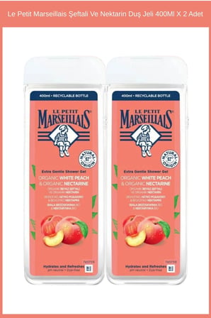 Şeftali Aromalı Nemlendirici Tüm Ciltler İçin Kalıcı Kokulu Duş Jeli 2 x 400 ml