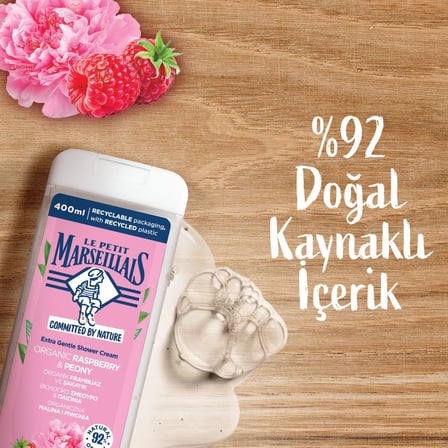 Frambuaz ve Şakayık Aromalı Nemlendirici Tüm Ciltler İçin Kalıcı Kokulu Duş Jeli 400 ml