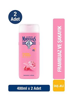 Frambuaz ve Şakayık Aromalı Nemlendirici Tüm Ciltler İçin Kalıcı Kokulu Duş Jeli 2 x 400 ml