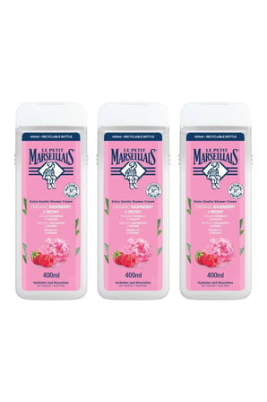 Frambuaz ve Şakayık Aromalı Nemlendirici Tüm Ciltler İçin Kalıcı Kokulu Duş Jeli 3 x 250 ml