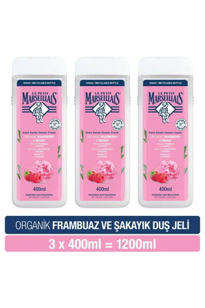 Frambuaz ve Şakayık Aromalı Nemlendirici Tüm Ciltler İçin Kalıcı Kokulu Duş Jeli 3 x 250 ml