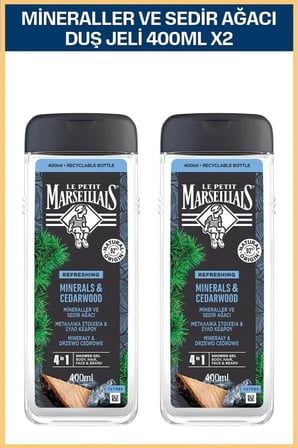 Men Mineraller ve Sedir Ağacı Duş Jeli 400 ml x2