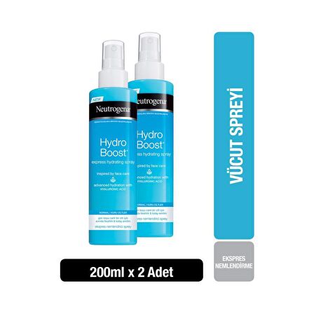 Neutrogena Hydro Boost Kuru Ciltler İçin Su Bazlı Yağsız Nemlendirici Yüz Bakım Kremi 2 x 200 ml