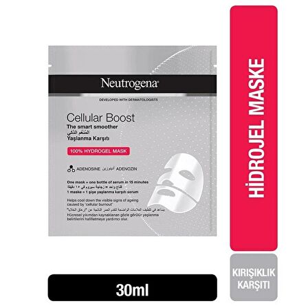 Neutrogena Kağıt Maske Cellular Boost Yaşlanma Karşıtı Hidrojel 30 Ml