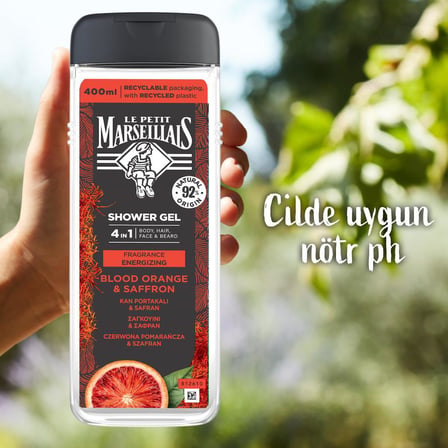 Kan Portakalı ve Safran Aromalı Nemlendirici Tüm Ciltler İçin Kalıcı Kokulu Duş Jeli 2 x 400 ml