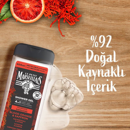 Kan Portakalı ve Safran Aromalı Nemlendirici Tüm Ciltler İçin Kalıcı Kokulu Duş Jeli 2 x 400 ml