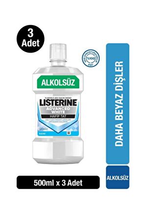 Listerine Advance White Hafif Tat Alkolsüz Ağız Bakım Suyu 500 ml x 3