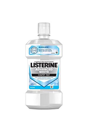 Listerine Advance White Hafif Tat Alkolsüz Ağız Bakım Suyu 500 ml x 3