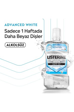 Listerine Advanced White 1000 ml Ağız Bakım Suyu Bardak Hediyeli
