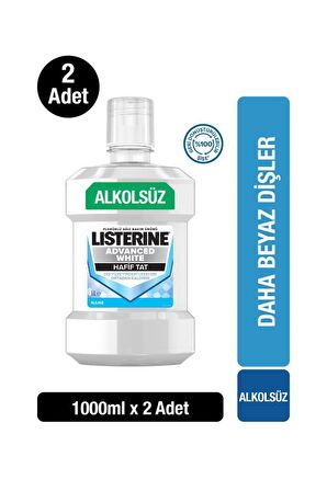 Listerine Advanced White Hafif Tat 1000 ml x2
