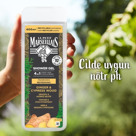 Zencefil ve Akdeniz Selvisi Aromalı Nemlendirici Tüm Ciltler İçin Kalıcı Kokulu Duş Jeli 2 x 400 ml