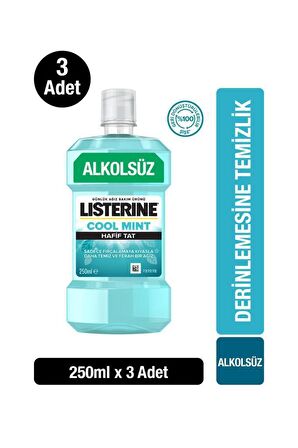 Listerine Cool Mint Hafif Tat Alkolsüz Ağız Bakım Suyu 250 Ml 
