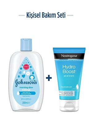 Johnsons Morning Dew Kolonya 200ml + Neutrogena HB El Kremi 75ml 