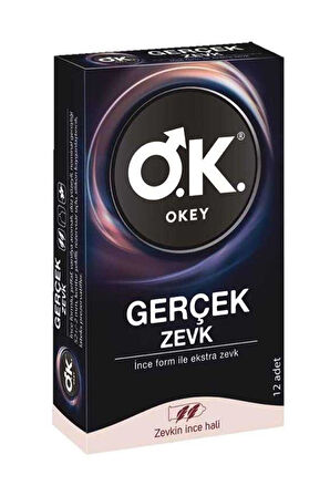 Okey Gerçek Zevk Prezervatif 12'li