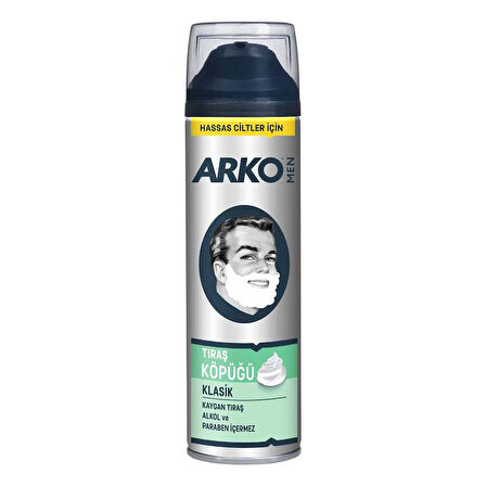 Arko Klasik Hassas Ciltler İçin Tıraş Köpüğü 200 ML