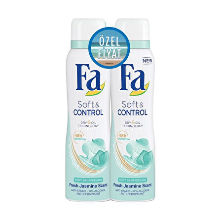 Fa Soft&Control Kadın Sprey Deodorant 150 ML x 2