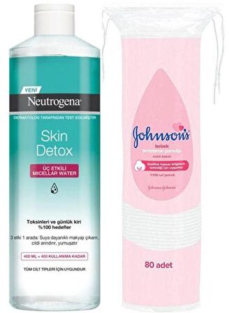 Neutrogena Detox Makyaj Temizleme Suyu 400 Ml + Pamuk