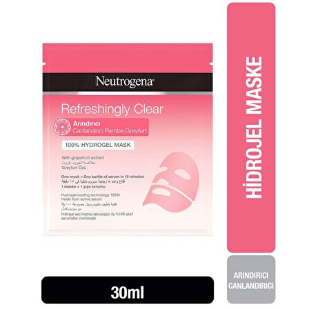 Neutrogena Kağıt Maske Refreshing Clear Canlandırıcı Pembe Greyfurt 30 Ml