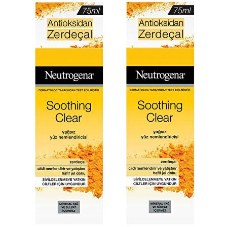 Neutrogena Soothing Clear Yağsız Nemlendirici 75 ml 2 ADET