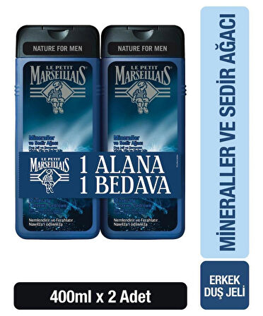 Le Petit Marseillais Organik Sedir Ağacı Aromalı Nemlendirici Tüm Ciltler İçin Kalıcı Kokulu Duş Jeli 2 x 400 ml