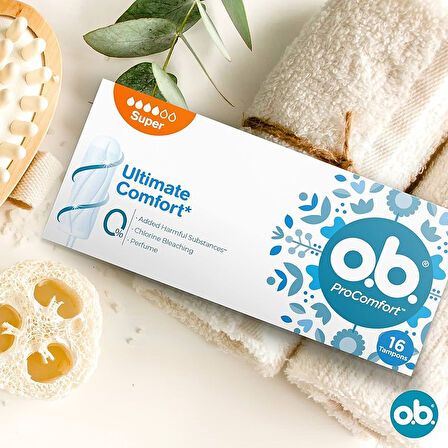O.B. Procomfort Tampon Ultimate Comfort Süper 16'lı