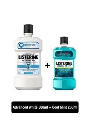 Listerine Advanced White 500 Ml + 250 Hediyeli Set