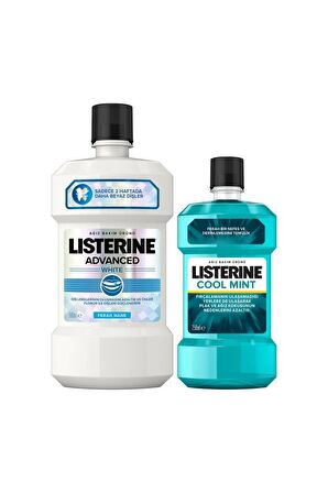 Listerine Advanced White 500 Ml + 250 Hediyeli Set