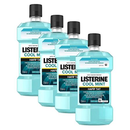 Listerine Cool Mint Hafif Tat 250ML+250ML 4lü Set