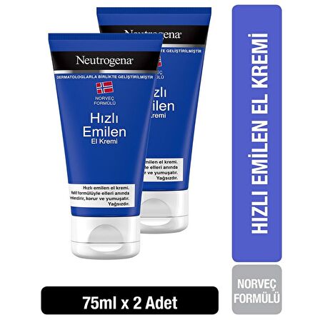 Neutrogena Hızlı Emilen El Kremi 75 ml 2 ADET