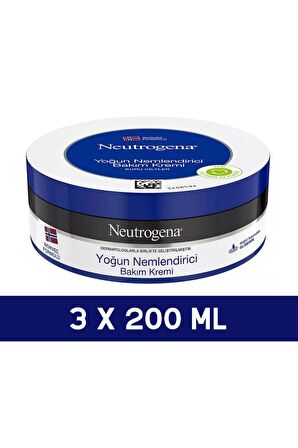 Neutrogena Norveç Formülü Yoğun Nemlendirici Bakım Kremi 200 ml 3 Adet